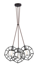 Matteo Lighting C54633RB - Geometry Series Rusty Black Pendant