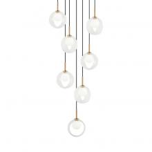 Matteo Lighting C60607AGCL - Delcia Aged Gold Brass Pendant