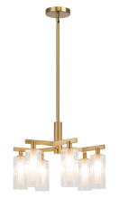 Matteo Lighting C60806AG - Kristof Aged Gold Brass Chandelier