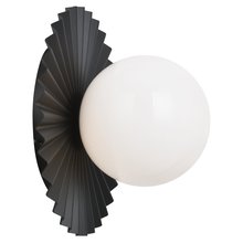 Matteo Lighting WX83111BKOP - Modern Ruff Black Wall Sconce / Ceiling Mount