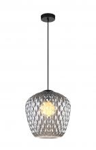 Matteo Lighting C68103SM - Quilted Gem Matte Black Pendant