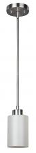 Canarm IPL359A01BPT - Margo 1 Light Brushed Pewter Rod Pendant, Classic Design for Kitchens, Breakfast Nooks and Dining